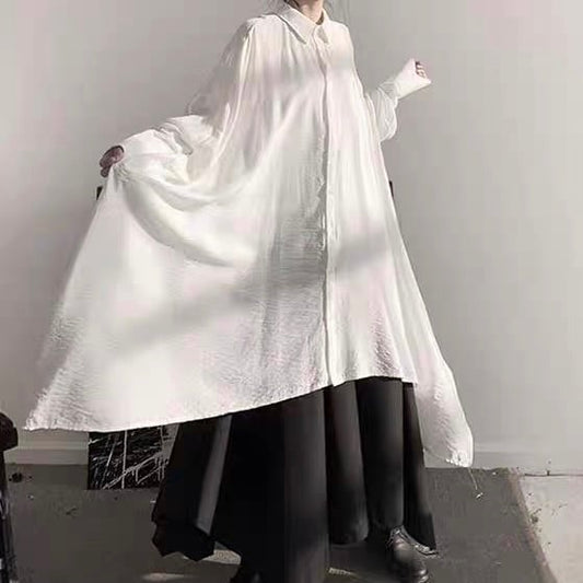 〈Unisex〉Irregular Long Huge Shirt【TR1411】