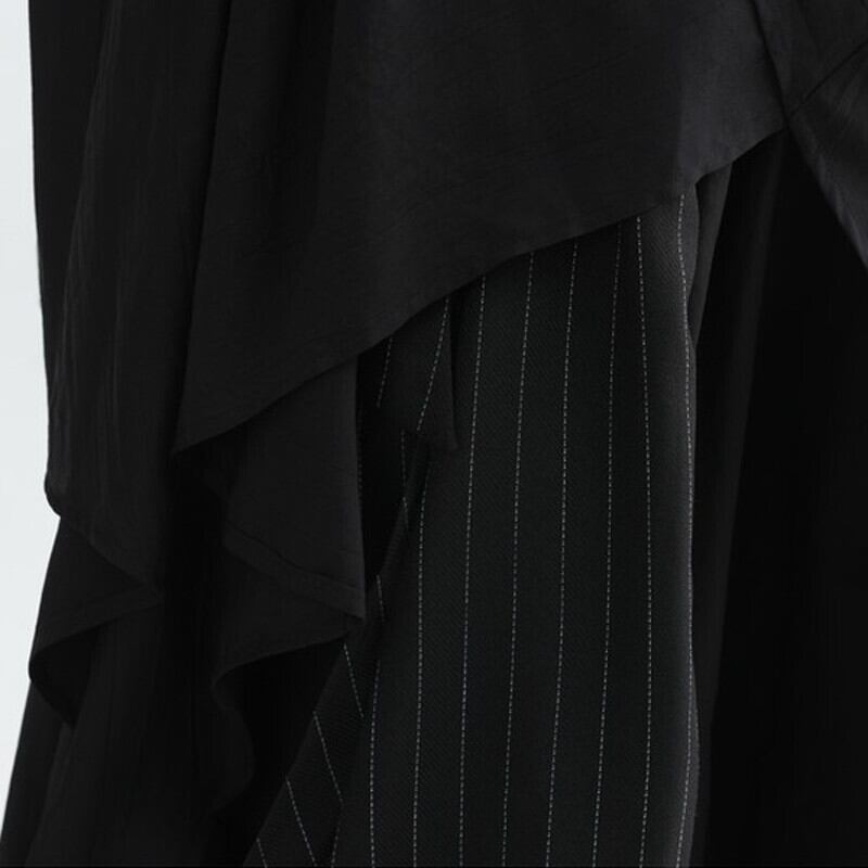Asymmetry Drape Collared Shirt【TR3132】