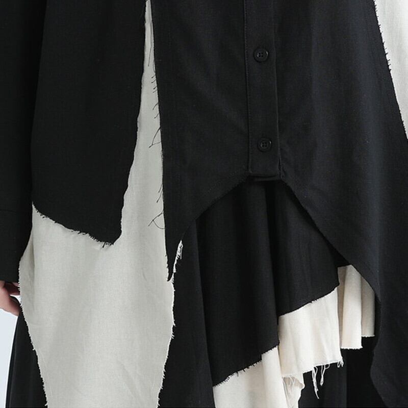 Ruffle Cut-Off Collared Shirt【TR3126】