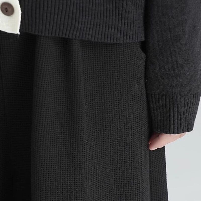 Knit Bi-Color V-Neck Jacket【TR3267】