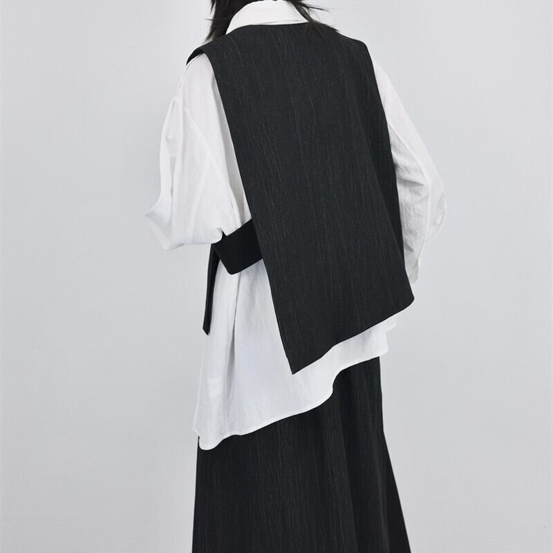 Asymmetry Chic Vest【TR3231】