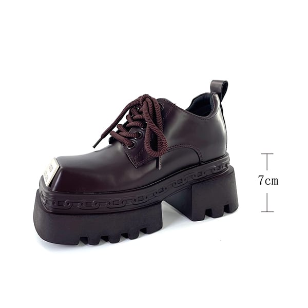 Metallic Square Foam Derby Shoes【TR3411】