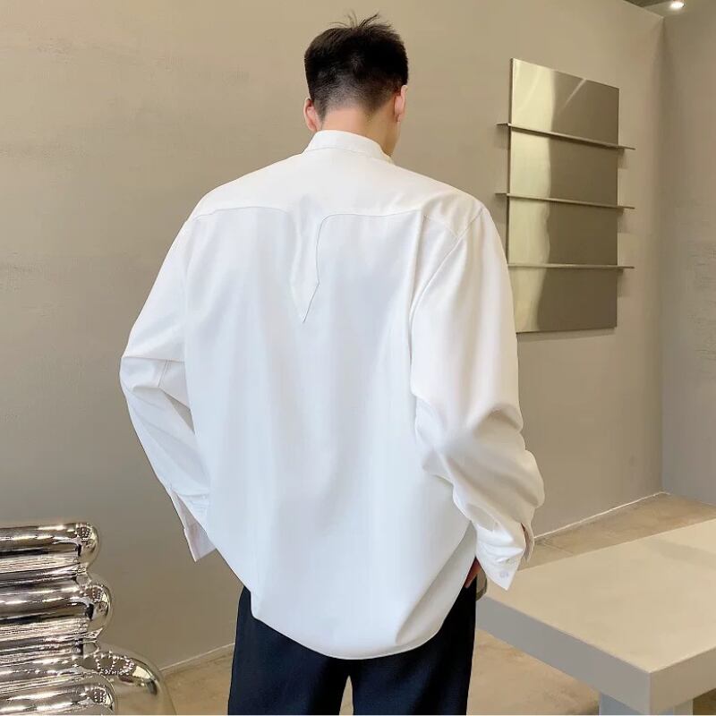 Modern Tuck-Pleat Collared Shirt【TR3340】