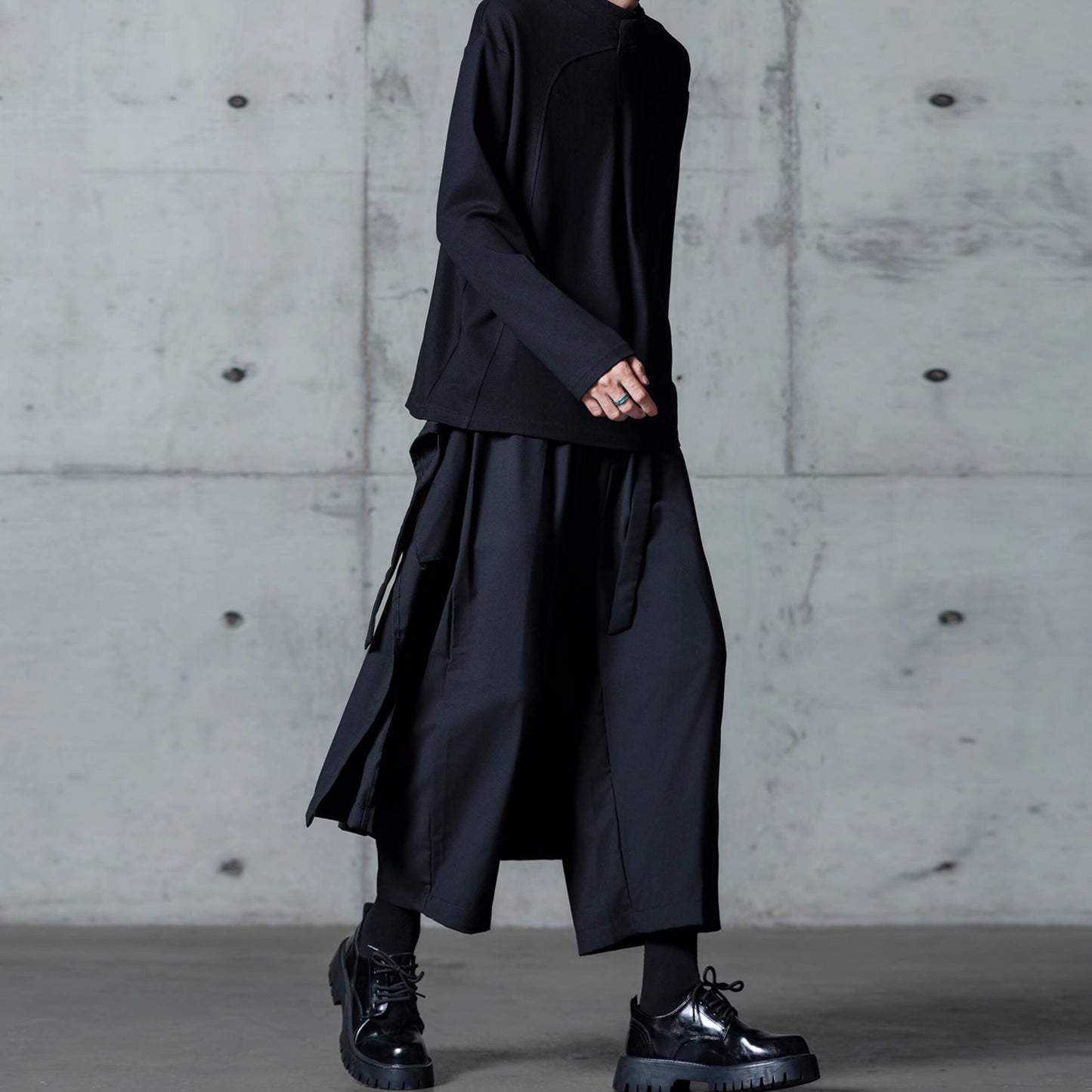 Layered-look Ankle Wide Pants【TR3318】