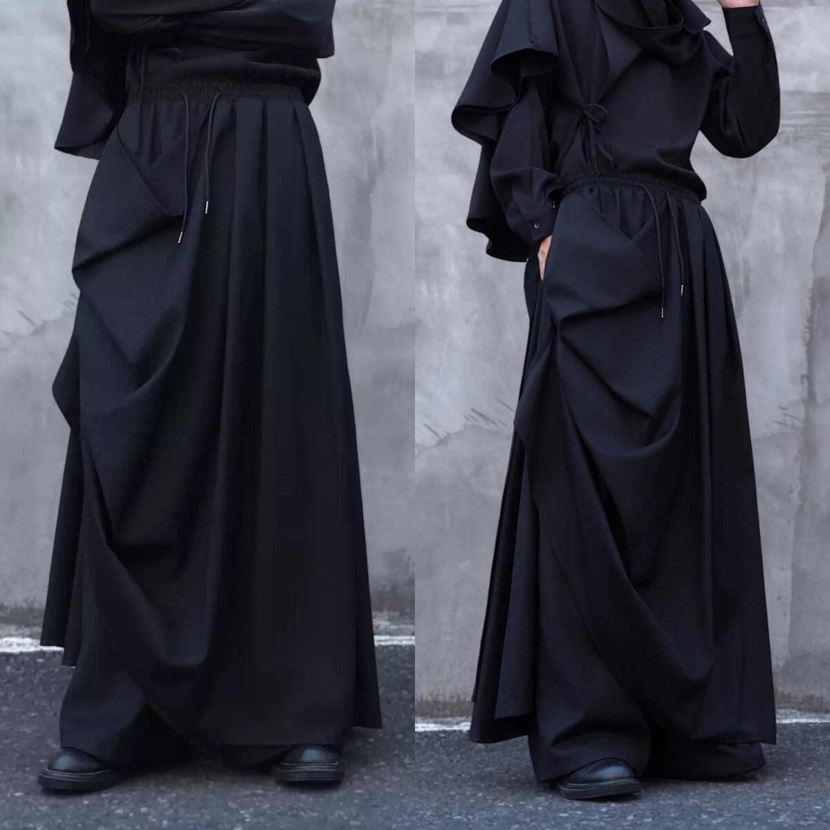 Asymmetry Hakama Pants【TR3287】