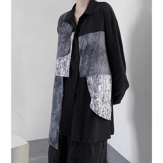 〈Unisex〉Patchwork Nichi Irregular Shirt【TR1324】