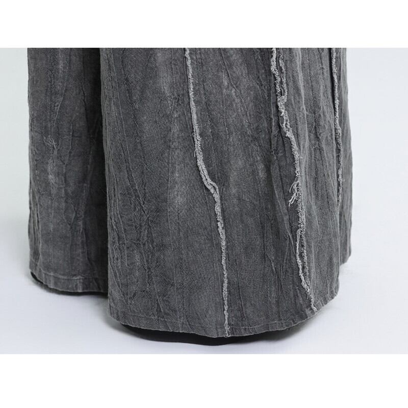 Washed Wide-Leg Straight Pants【TR3204】