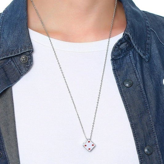 Cool Cube Dice Style Necklace【TR2767】