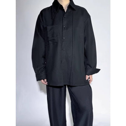 Structured Minimal Collared Shirt【TR3363】