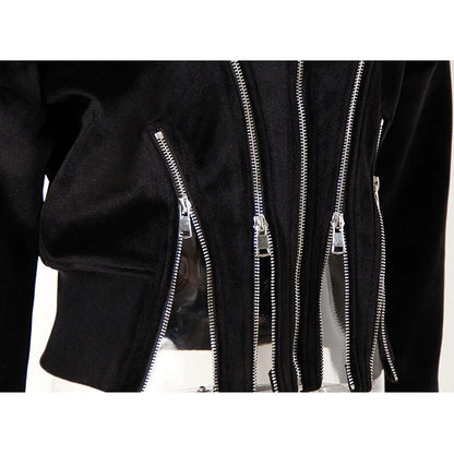 〈Unisex〉High Irregular Velvet Jacket【TR1229】