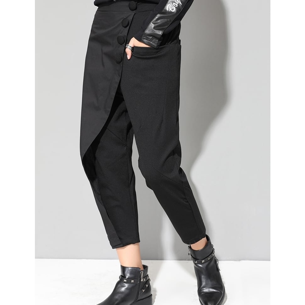 〈Unisex〉Casual Irregular Cropped Pants【TR1371】