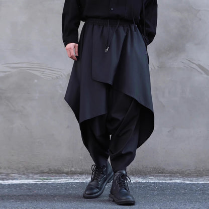Layered-look Wide Sarouel Pants【TR3281】