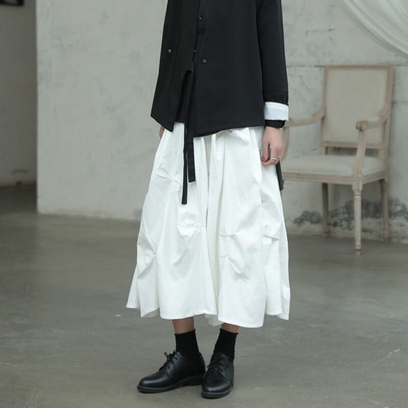 Asymmetry Gather Flare Skirt【TR3168】