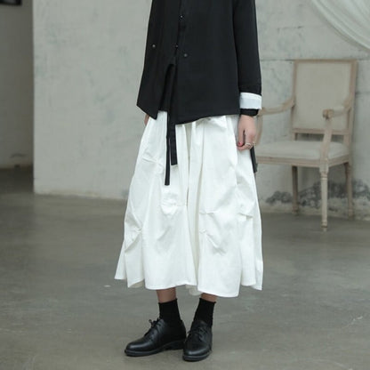 Asymmetry Gather Flare Skirt【TR3168】