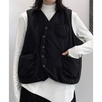 Asymmetry Curve Vest【TR3234】