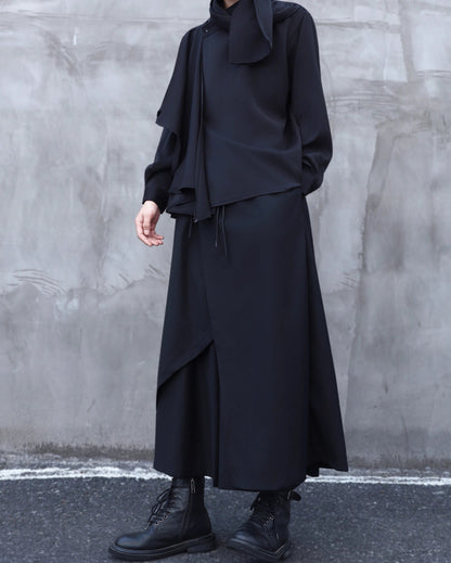Irregular Ankle Length Skirt Pants【TR3293】
