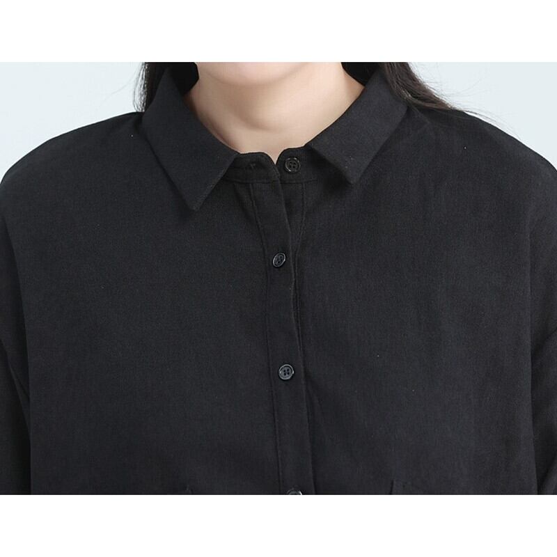Drawstring Unique Collared Shirt【TR3127】
