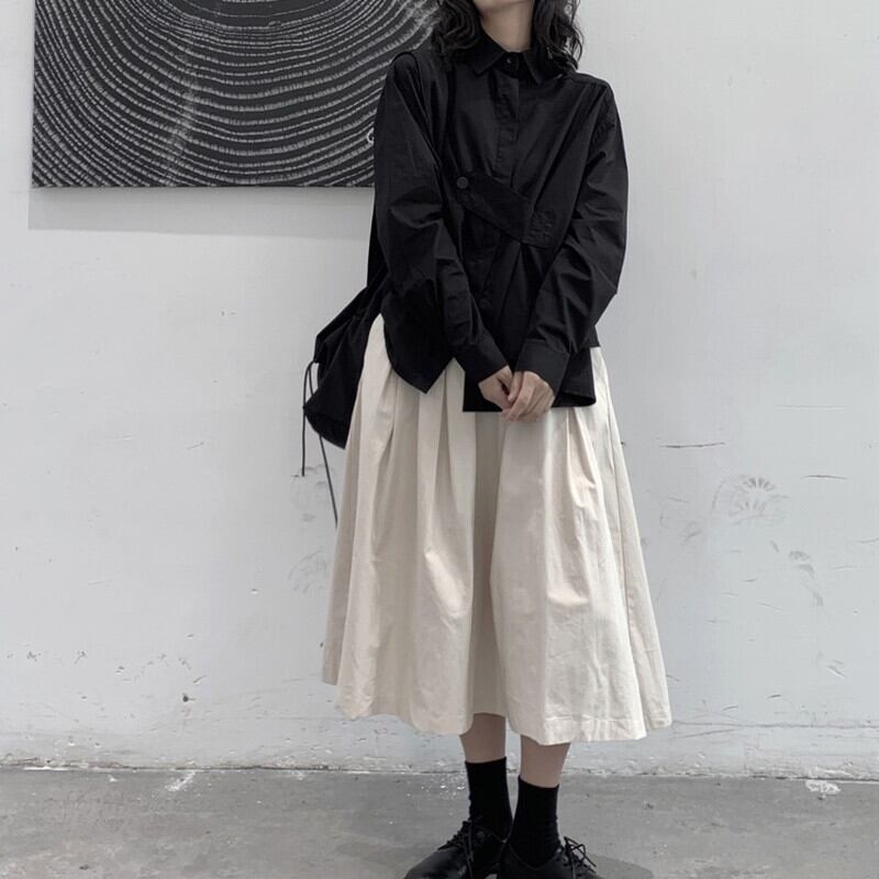 Loose Button Collared Shirt【TR3122】