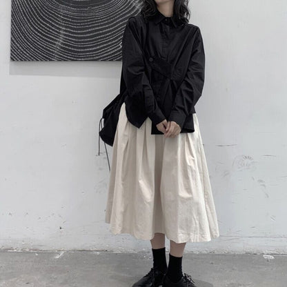 Loose Button Collared Shirt【TR3122】