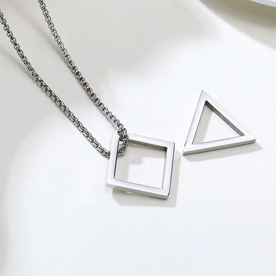 Stainless geometric necklace【TR2772】