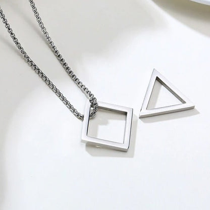 Stainless geometric necklace【TR2772】