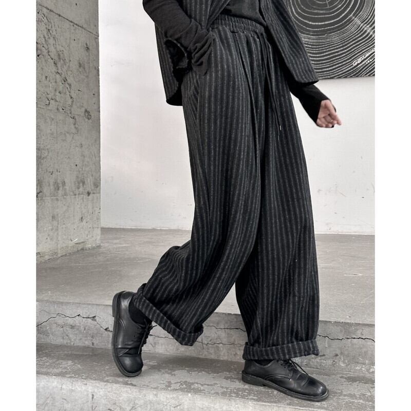 Stripe Wide-Leg Pants【TR3198】