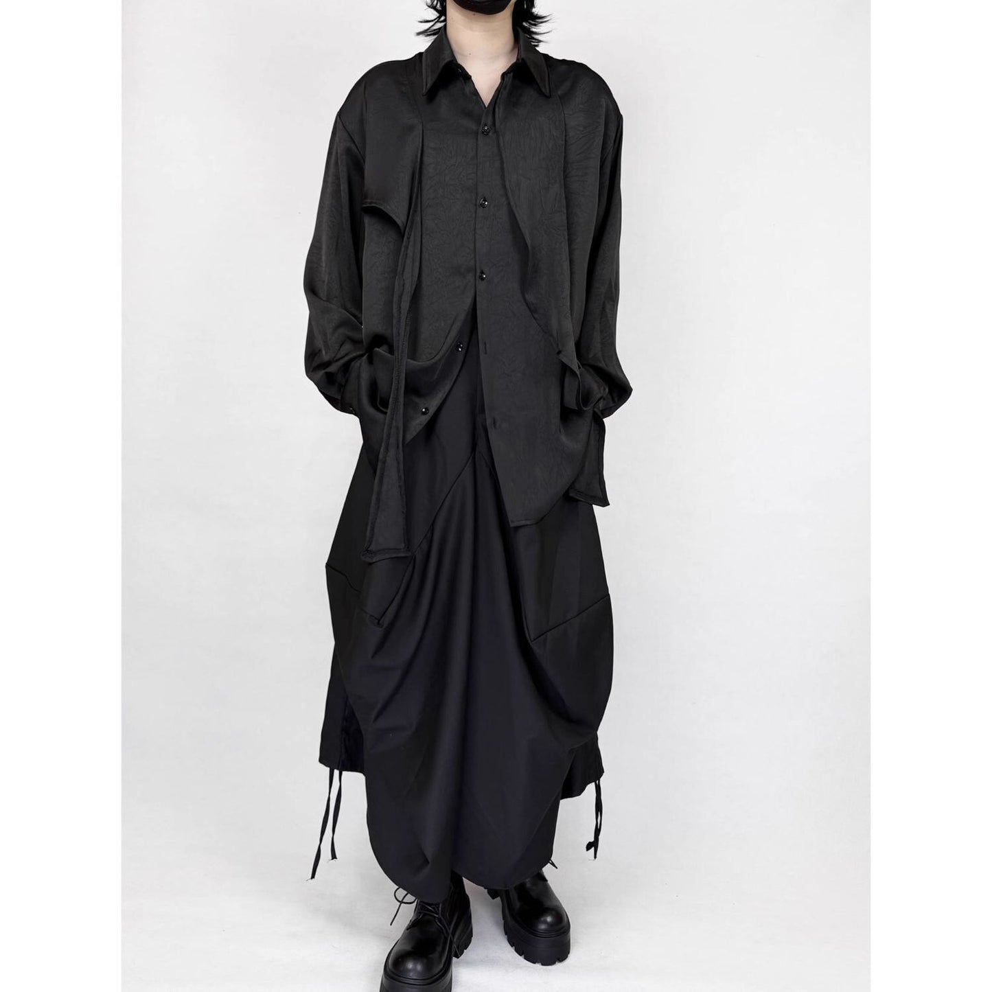 Asymmetry Loose Collared Shirt【TR3324】