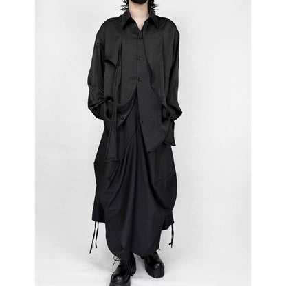 Asymmetry Loose Collared Shirt【TR3324】