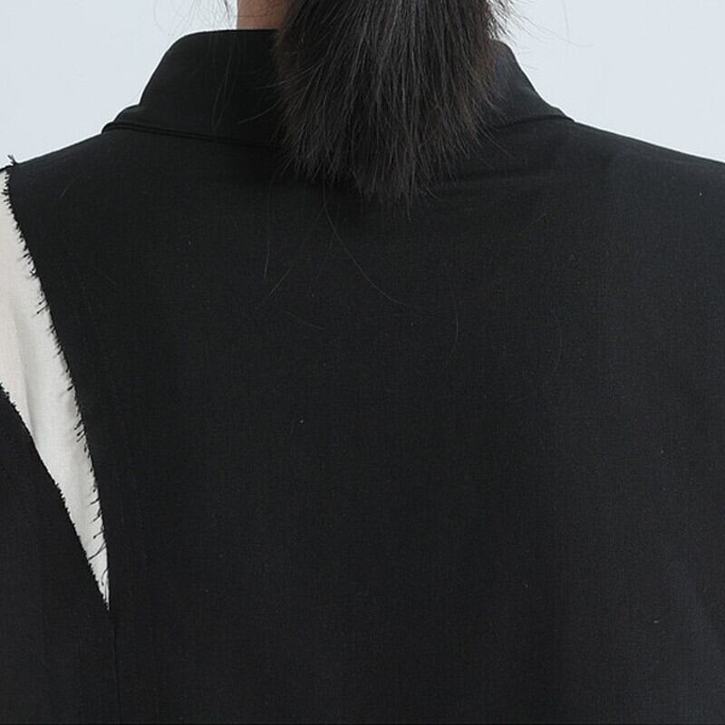Ruffle Cut-Off Collared Shirt【TR3126】