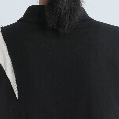 Ruffle Cut-Off Collared Shirt【TR3126】