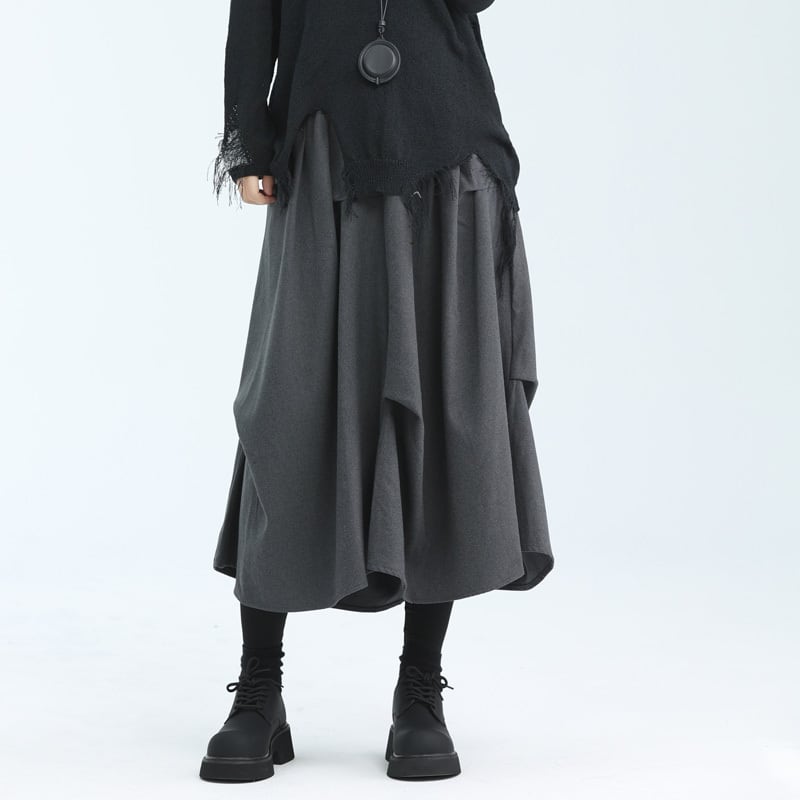 Asymmetru Wool Skirt【TR3151】