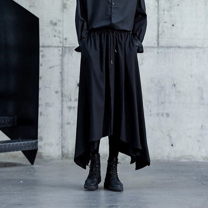 Irregular Hem Cropped Culottes【TR3276】