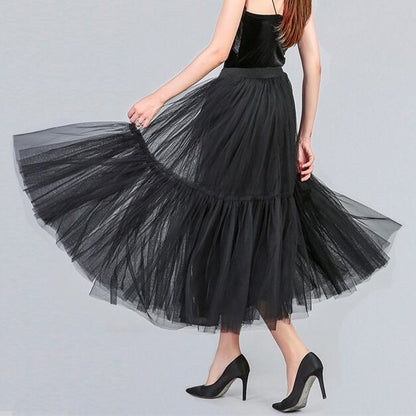 Tulle Chiffon Tiered Skirt【TR1373】