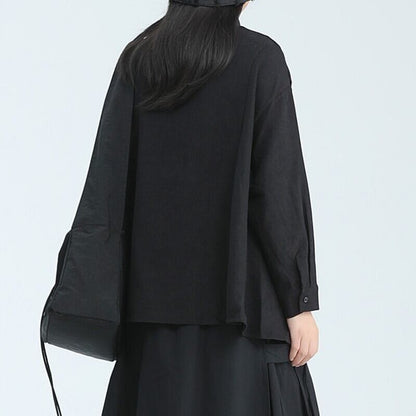 Drawstring Unique Collared Shirt【TR3127】