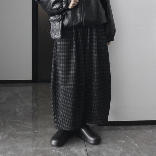 Barrel Plaid Pants【TR3191】