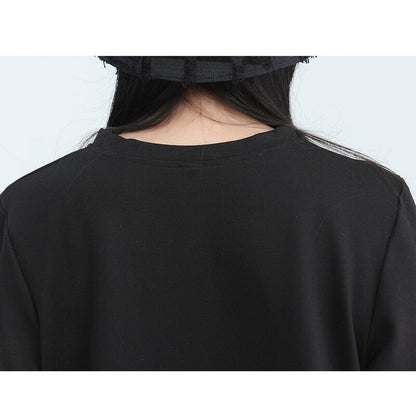 Asymmetry Side-Pleats T-Shirt【TR3148】