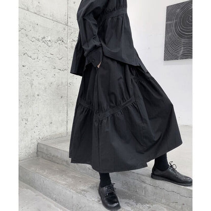 Asymmetry Gather Skirt【TR3163】