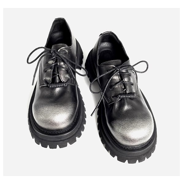 Distressed Leather Derby Shoes【TR3410】