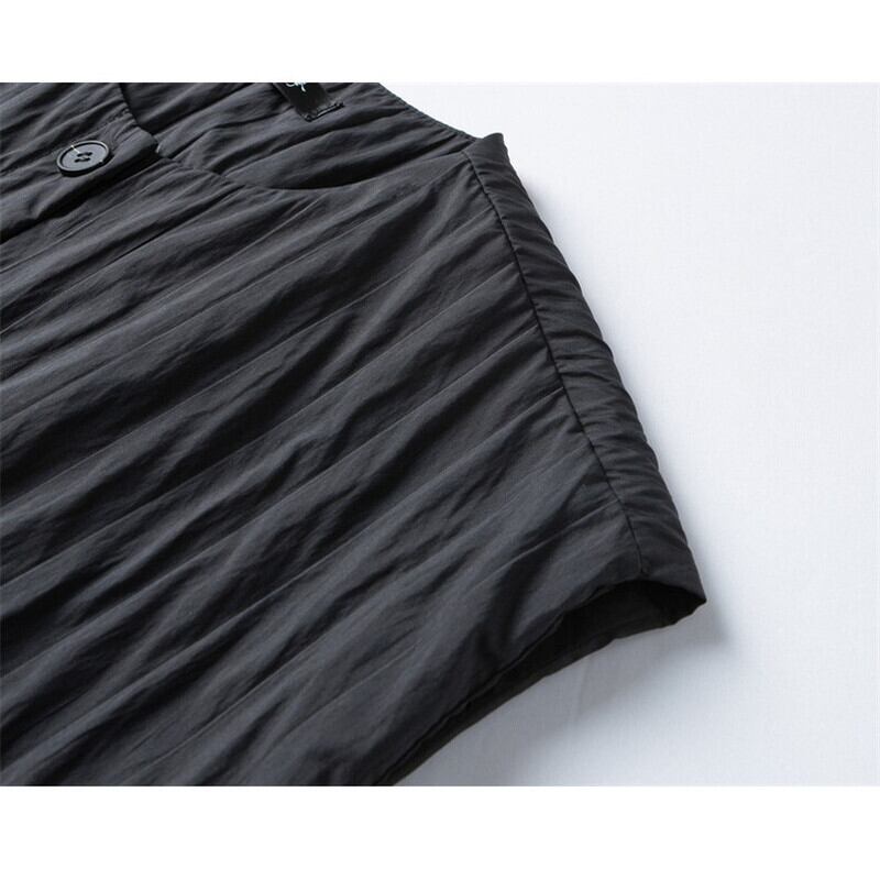 Pleats Simple Pocket Vest【TR3232】