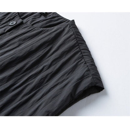 Pleats Simple Pocket Vest【TR3232】