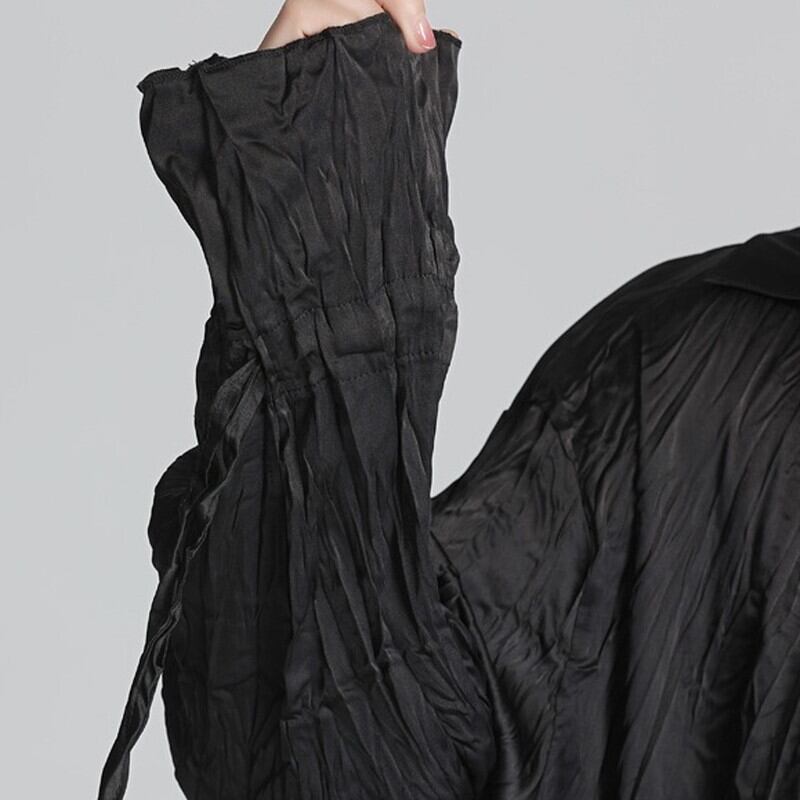 Crinkle Oversize Collared Shirt【TR3125】