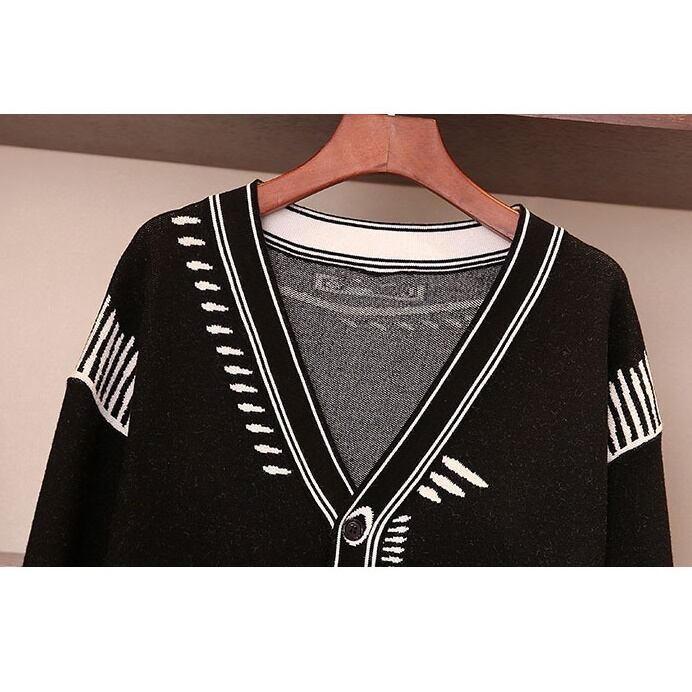 〈Unisex〉Knit Cardigan Letters Jacket【TR1226】