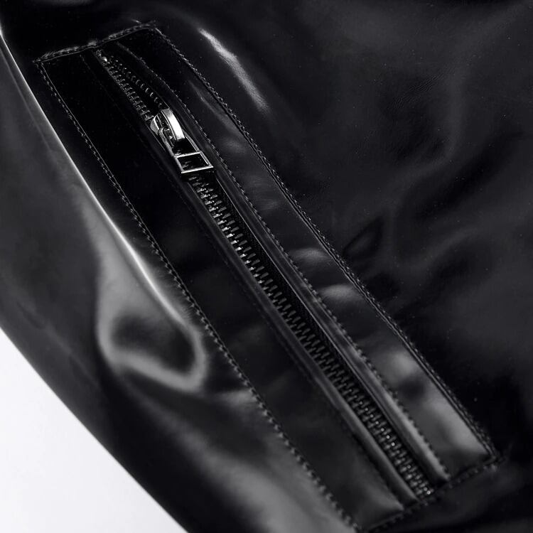 〈Unisex〉Patent Leather Windbreaker【TR1178】