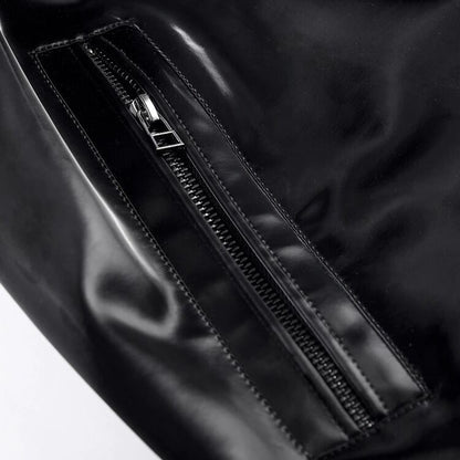 〈Unisex〉Patent Leather Windbreaker【TR1178】
