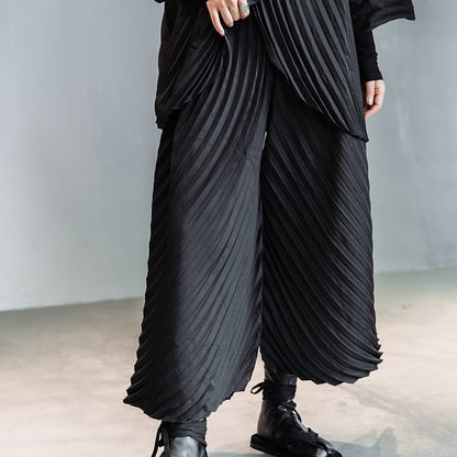 〈Unisex〉 Pleats Tops Wide-pants Set-up【TR1353】