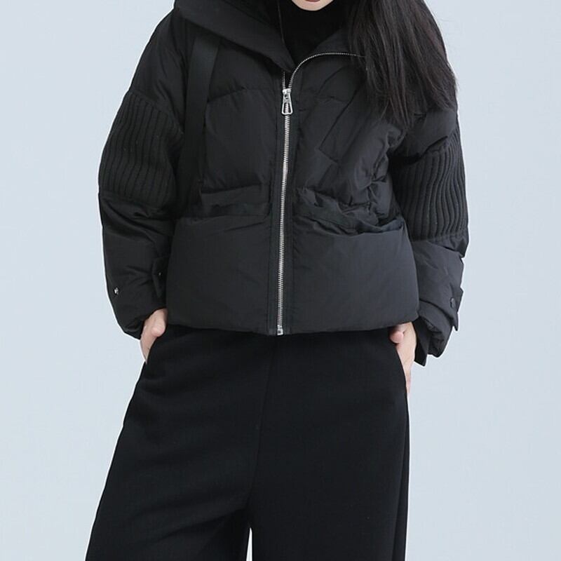 High-Neck Zip Knit Jacket【TR3259】