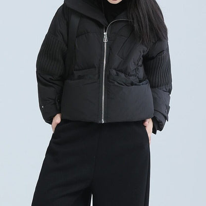 High-Neck Zip Knit Jacket【TR3259】