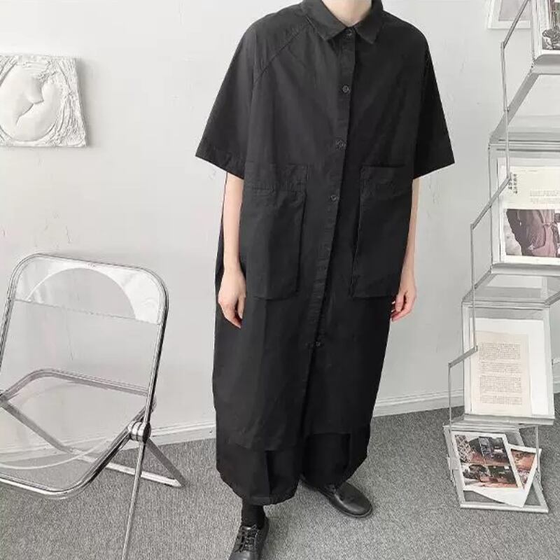 Oversized Collared Long Shirt【TR3334】