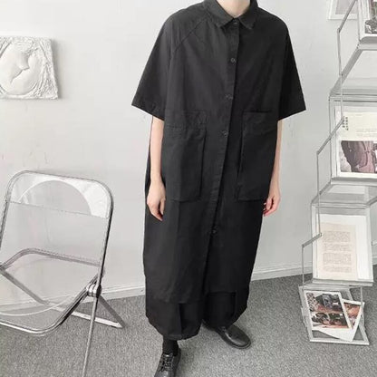 Oversized Collared Long Shirt【TR3334】