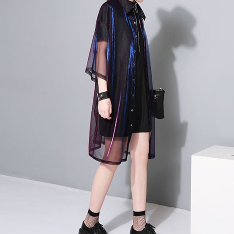 Gross Shiny See-Through Shirt【TR1416】